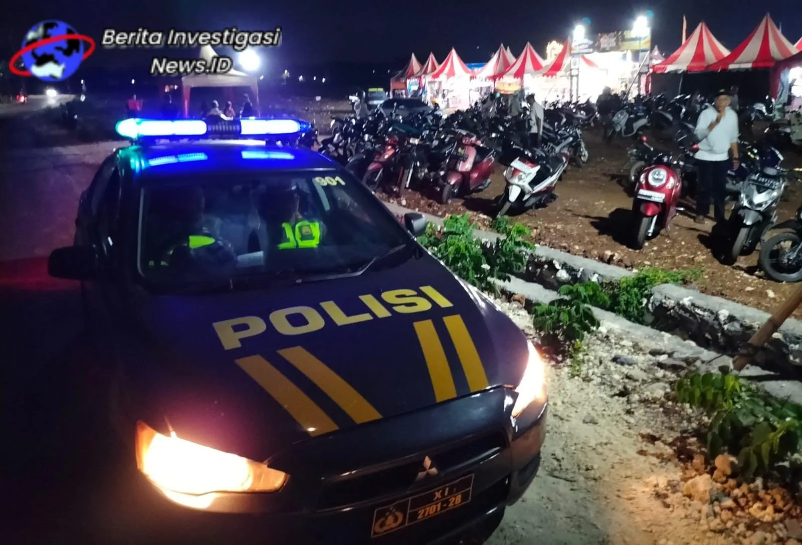 Strategi Pelihara Kamtibmas, Polsek Kutsel Rutin Gelar Blue Light Patrol