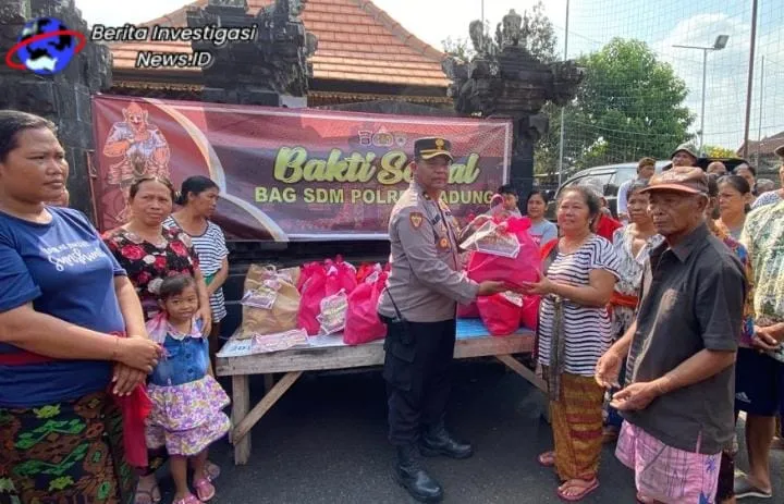 Kabag SDM Polres Badung Pimpin Pelaksanaan Bhakti Sosial