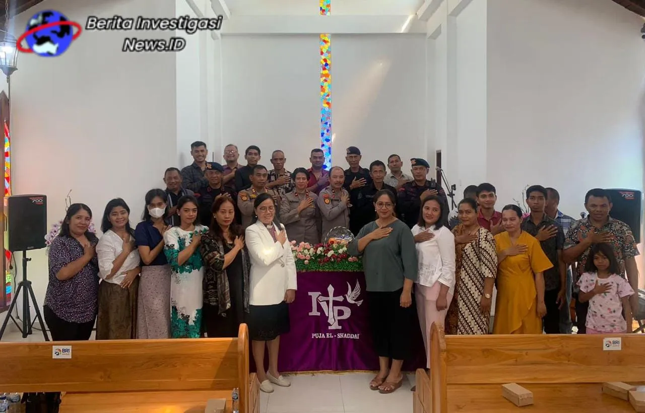 Polda Bali Gelar Minggu Kasih di Greja Al Sadae