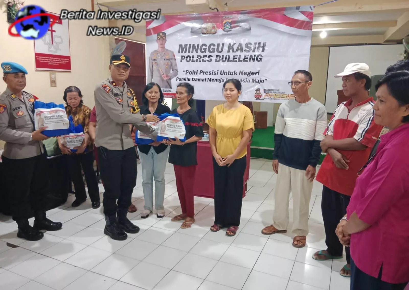 Minggu Kasih Polres Buleleng di Gereja Kemah Injil Indonesia