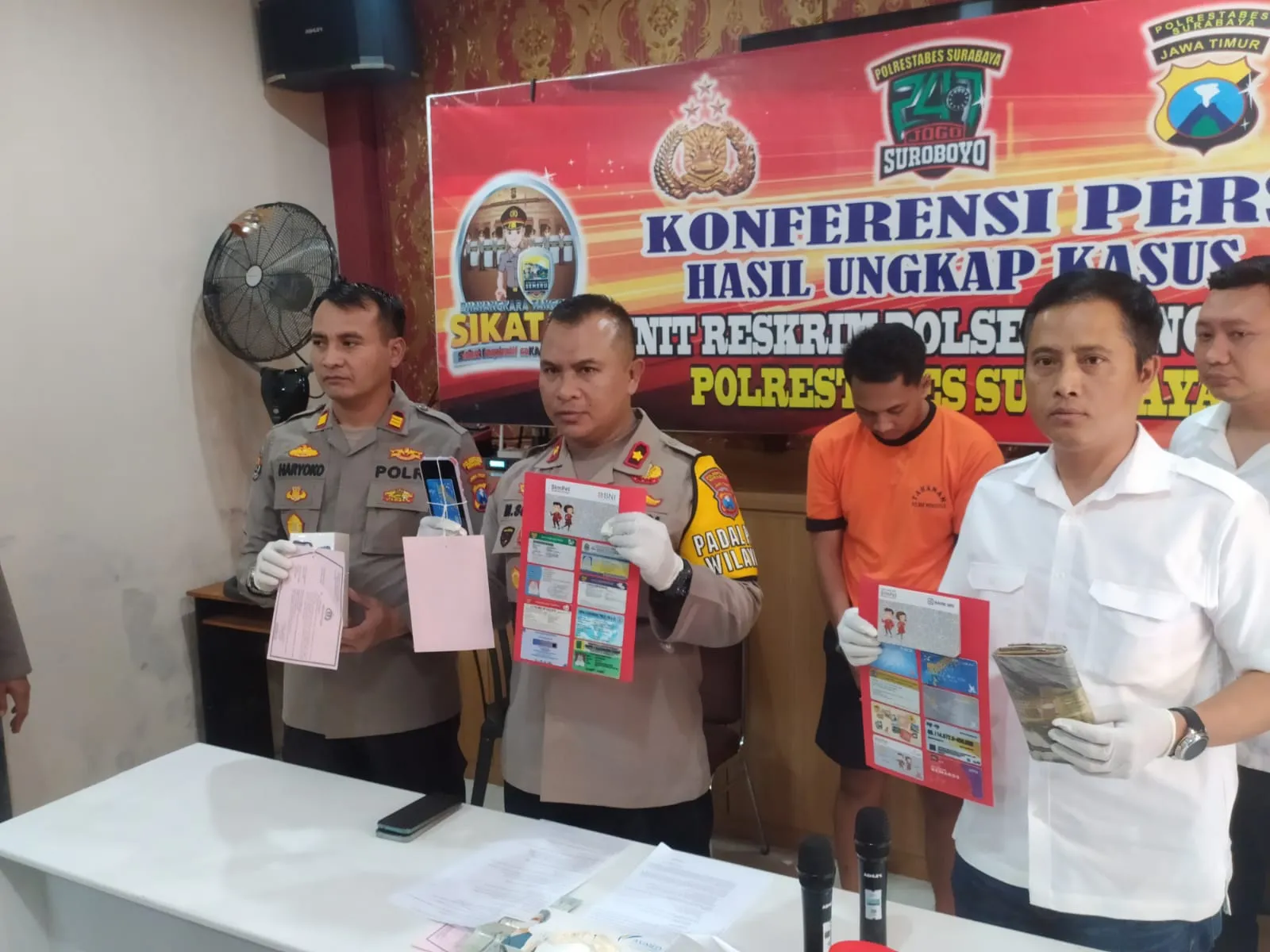 Unit Reskrim Polsek Wonocolo Tangkap Pelaku Pencurian di 11 TKP