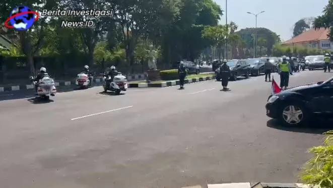 Pengamanan Kedatangan Presiden Joko Widodo di Bandara Ngurah Rai