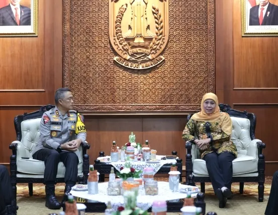 Kunjungi Gubernur Jawa Timur, Kapolda Jatim Siap Bersinergi Dukung Program Pemprov