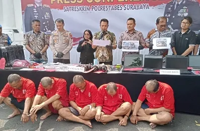 Lima Pelaku Pembobol Rumah Mewah Berhasil Diamankan Satreskrim Polrestabes Surabaya