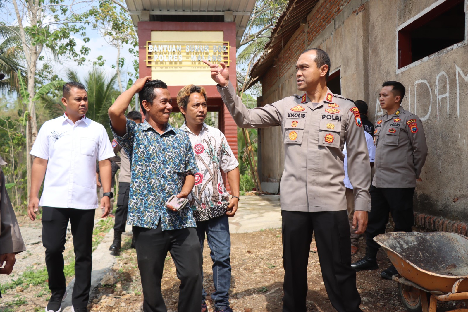 Wujud Kepedulian Polres Malang Bangun Sumur Bor di Donomulyo
