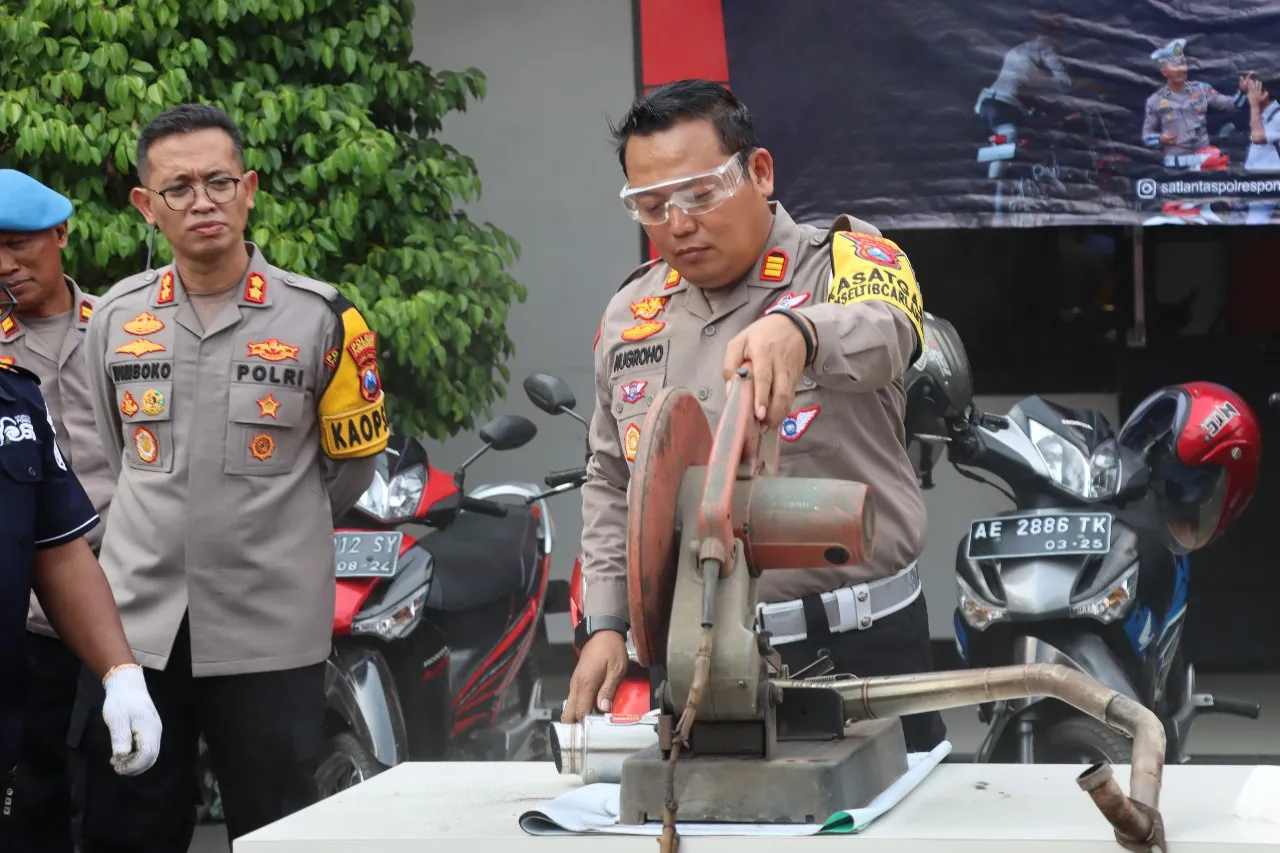 Hasil Operasi Balap Liar, Polres Ponorogo Amankan 238 Unit Kendaraan Bermotor