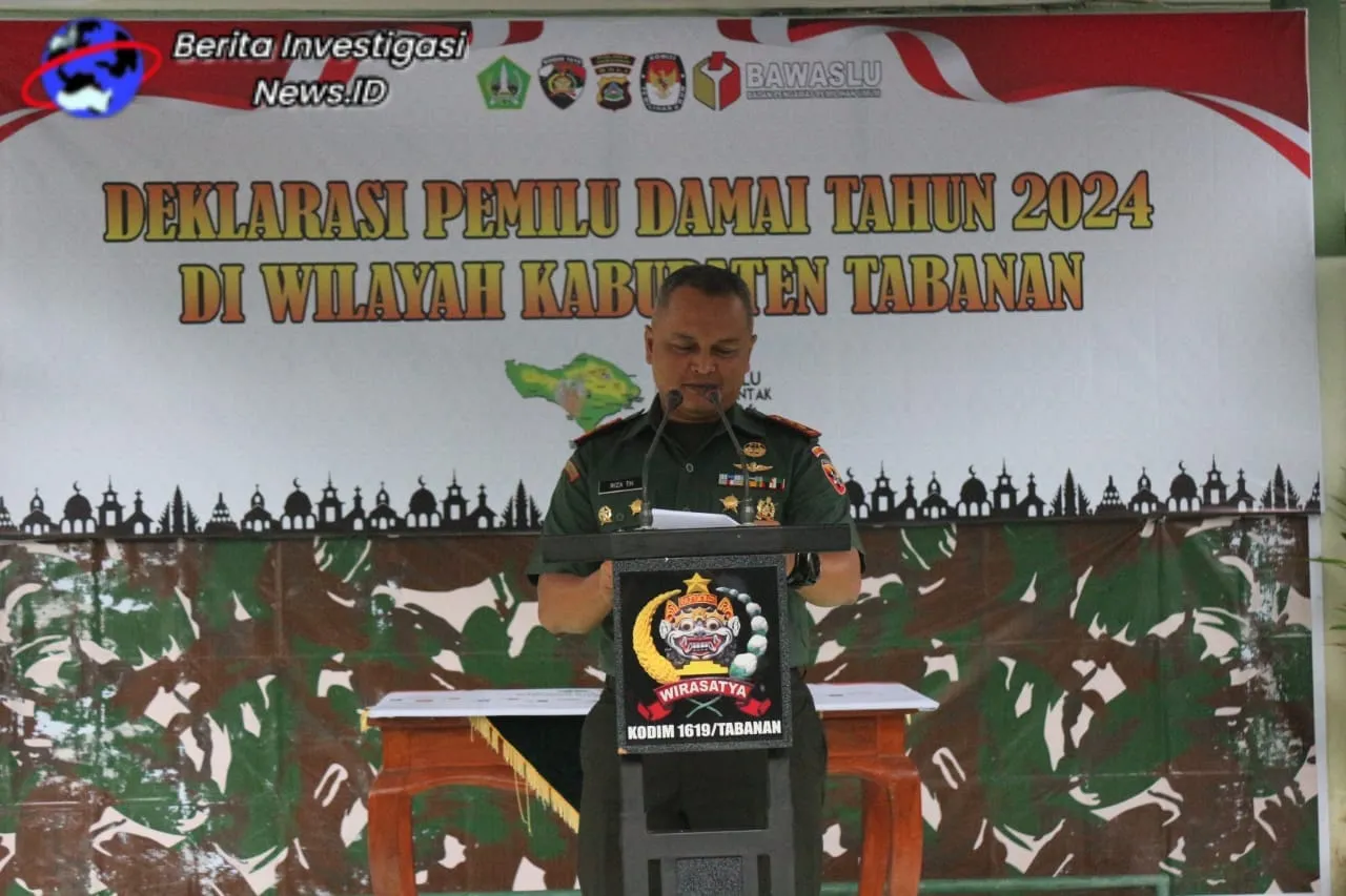 Pegang Teguh Netralitas TNI, Kodim 1619 Tabanan Gelar Deklarasi Pemilu Damai 2024
