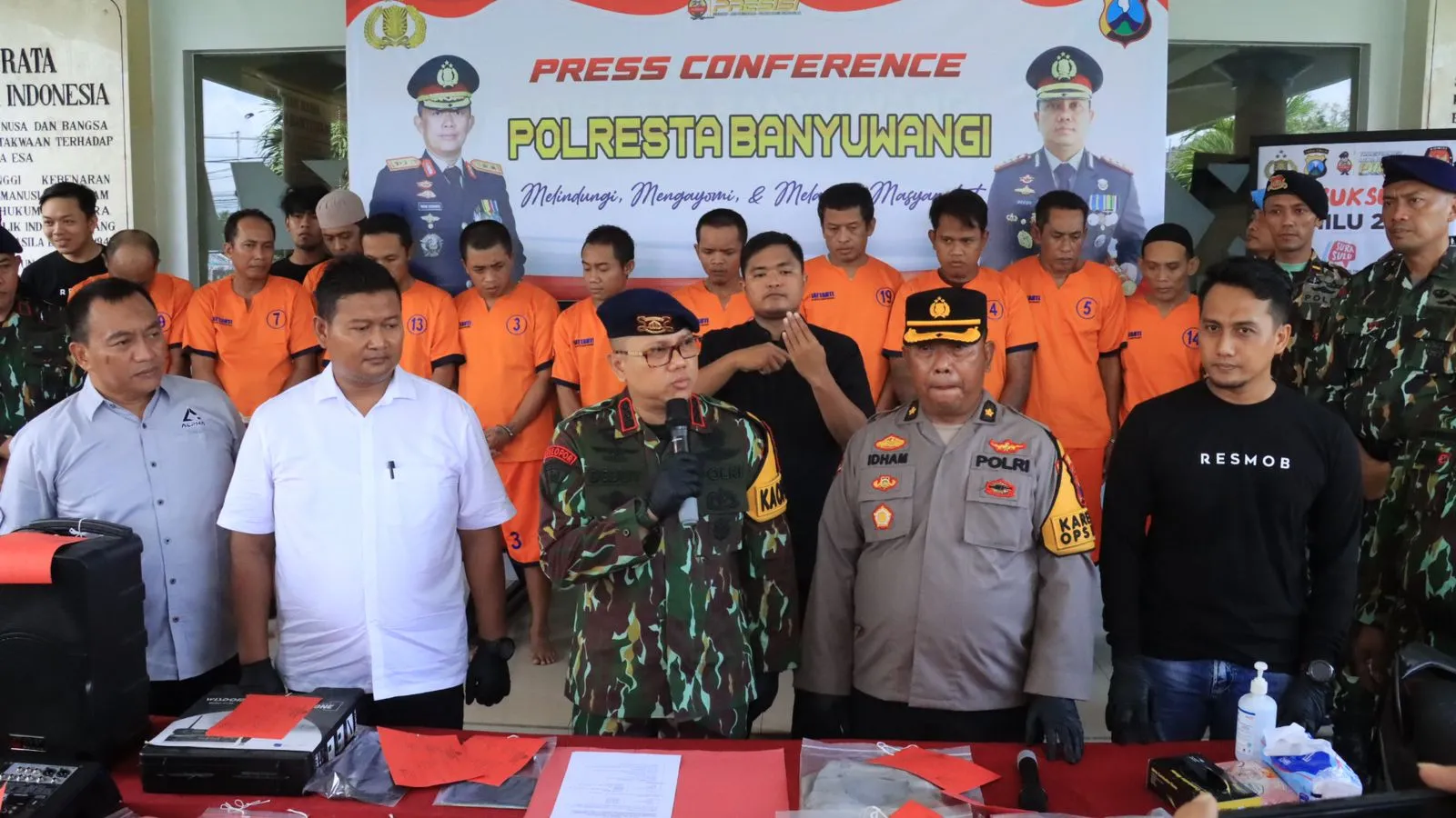Polresta Banyuwangi Amankan 11 Tersangka Dalam Serangkaian Kasus Kriminal