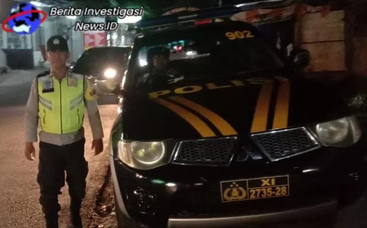 Ciptakan Rasa Aman Malam Hari, Polsek Kutsel Rutin Gelar Patroli Blue Light