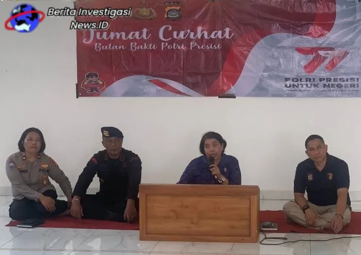 Polda Bali Laksanakan Jumat Curhat kepada Jamaah Masjid At Taufiq Mako Brimob Tohpati