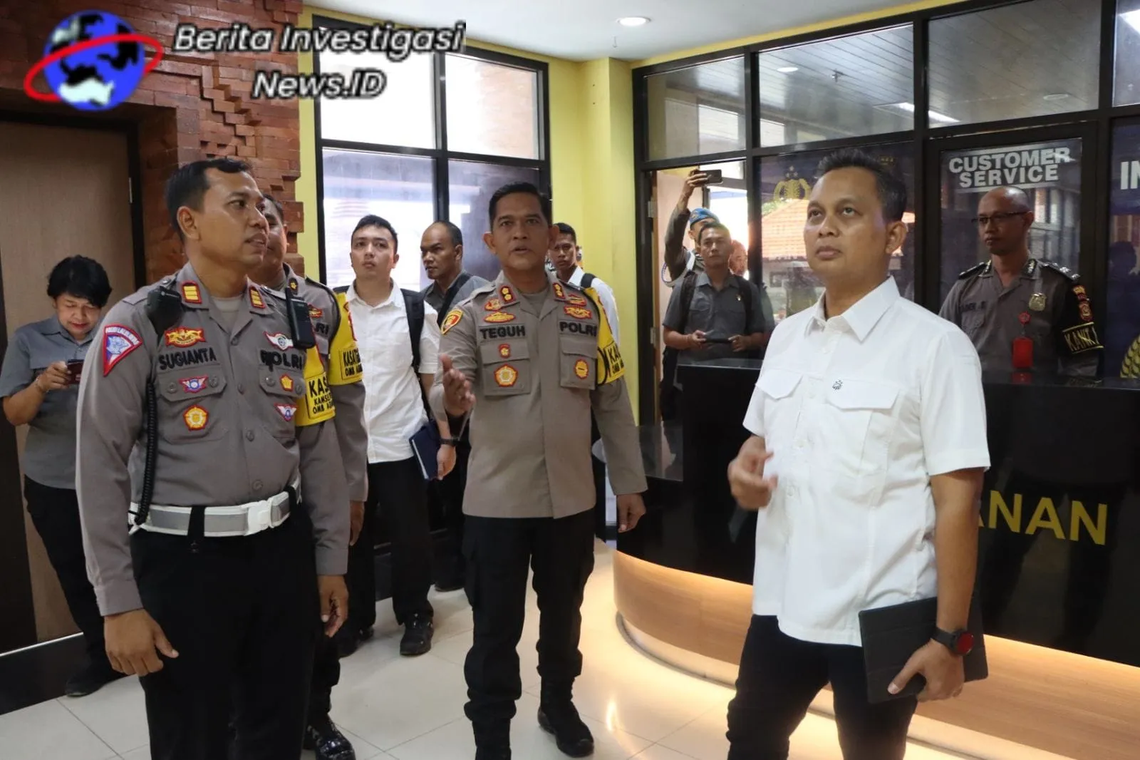 Kapolres Badung Sambut Tim Verifikasi Lapangan Pemantauan dan Evaluasi Kinerja Penyelenggaraan Pelayanan Publik Tahun 2023