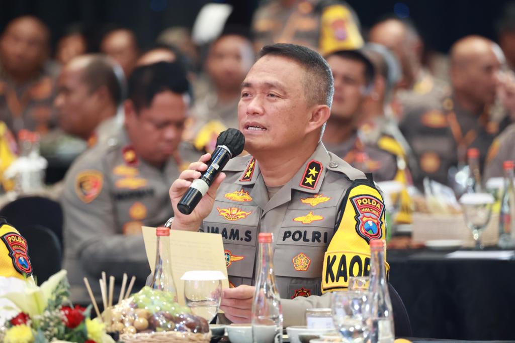 Rakernis SDM, Kapolda Jatim Launching Mars Polda Jatim dan Aplikasi Semeru Gassus Presisi