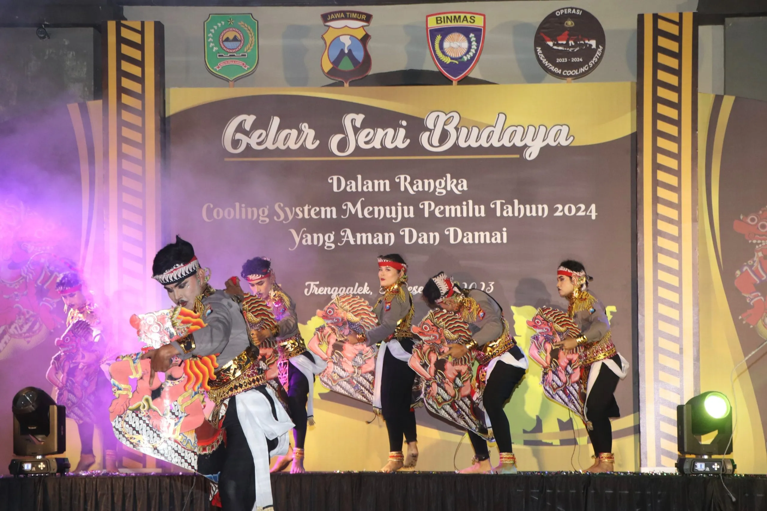 Gelar Seni Budaya Kapolres Trenggalek Ajak Masyarakat Sukseskan Pemilu Damai
