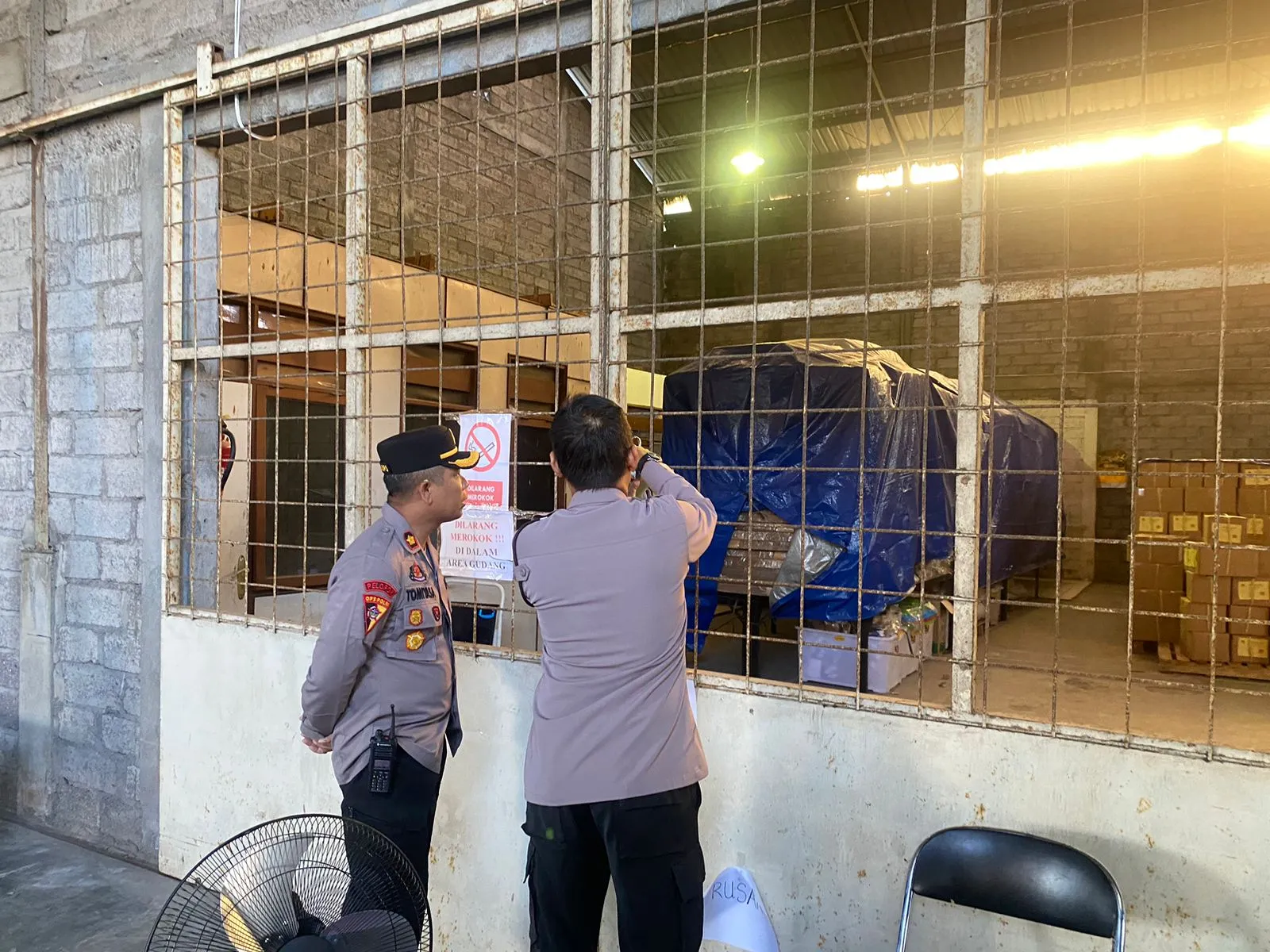 Pastikan Keamanan, Karendal Ops Cek Gudang Logistik Pemilu 