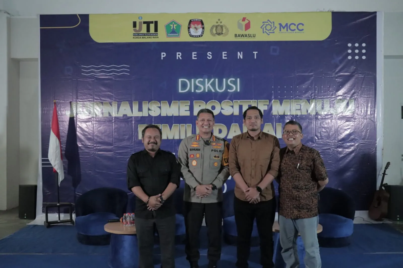 Kapolresta Malang Kota Tegaskan Netralitas TNI Polri di Sharing Session Jurnalisme Positif Wujudkan Pemilu Damai