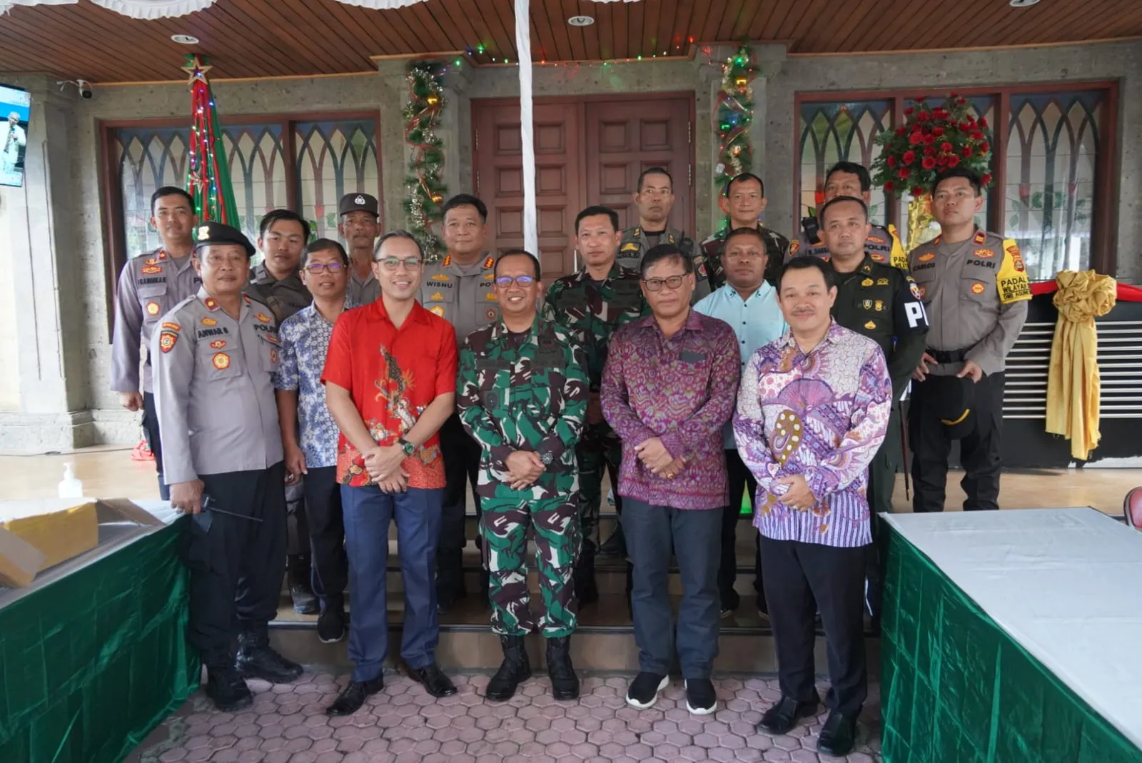 Danrem 163/WSA Bersama Forkopimda Kota Denpasar Melaksanakan Patroli tiga Pilar Sambut Natal 2023