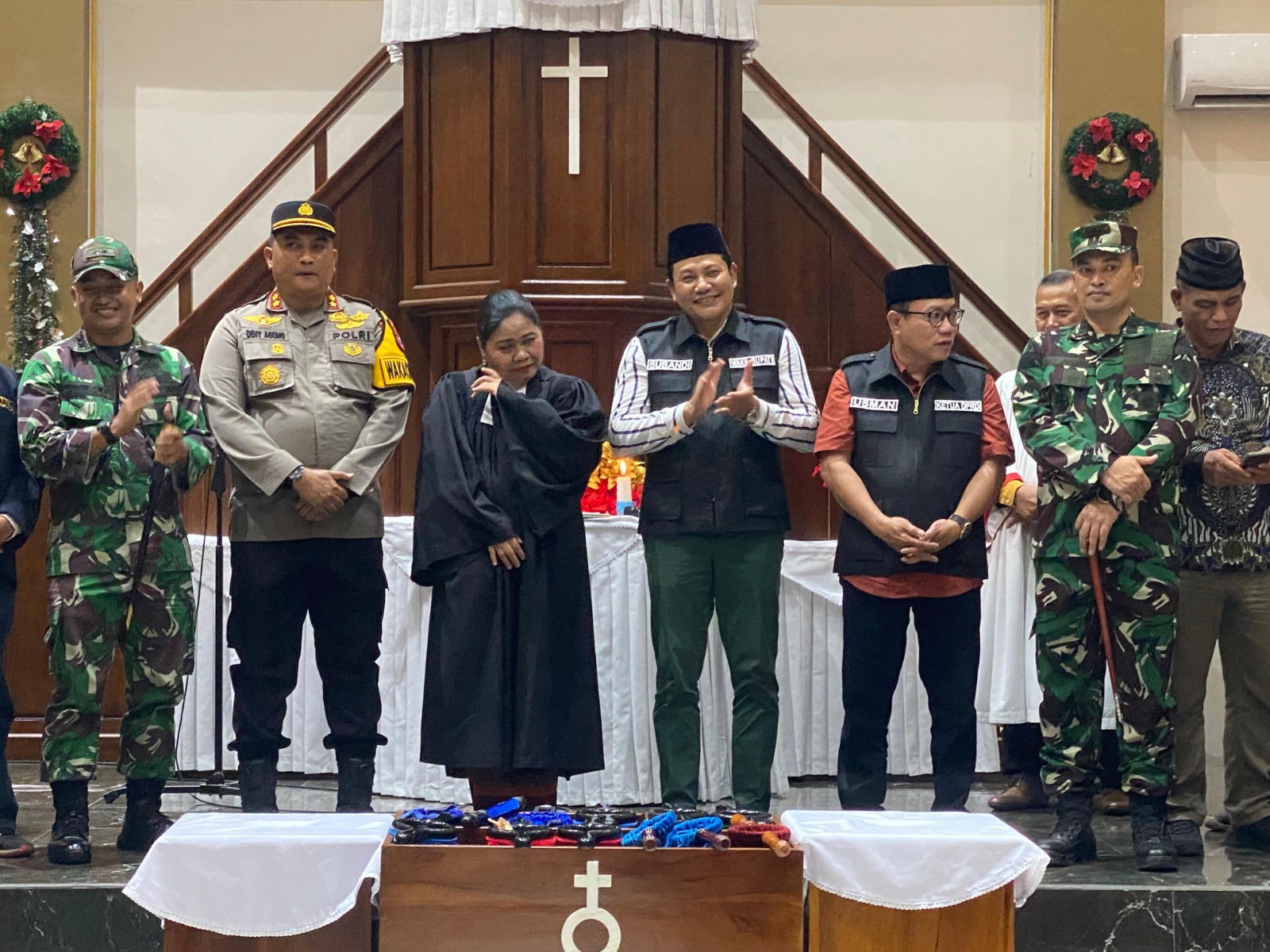 Jaga Keamanan Perayaan Natal dan Tahun Baru 2023, Wabup Sidoarjo Bersama Forkopimda Keliling Pemantauan Pengamanan