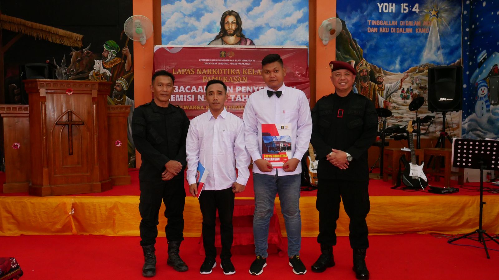Perayaan Natal dan Pemberian Remisi Khusus Hari Raya Natal Tahun 2023 Lapas Narkotika Kelas IIA Pamekasan Kanwil Kemenkumham Jatim