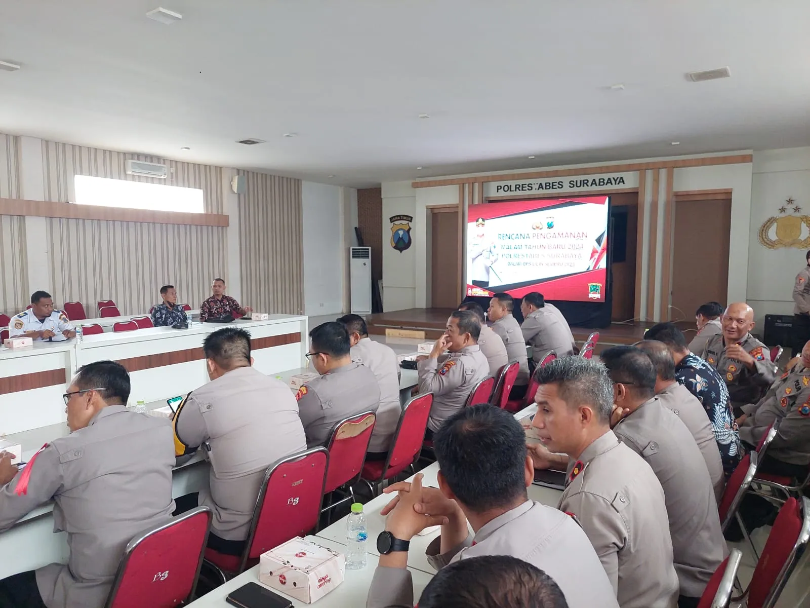 Ciptakan Rasa Aman dan Nyaman Jelang Malam Pergantian Tahun, Polrestabes Surabaya Gelar Rapat Koordinasi