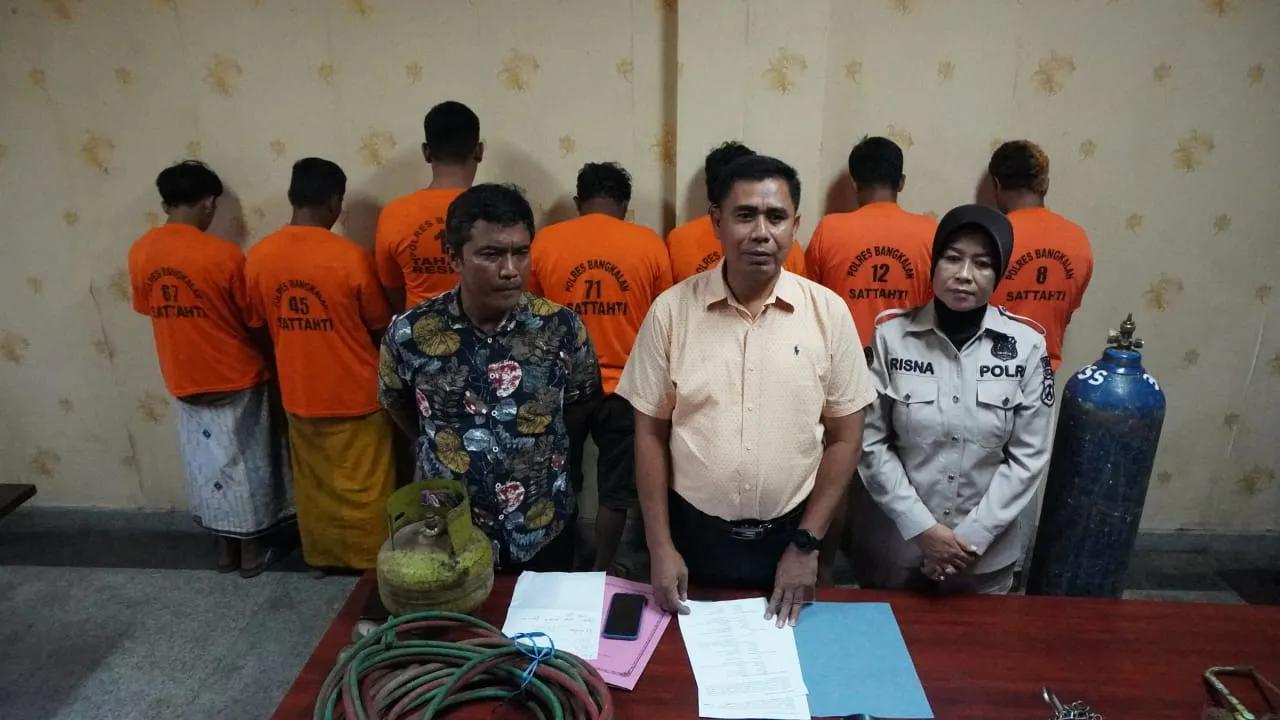 Polres Bangkalan Tetapkan 7 Orang Tersangka Dalam Ledakan Mortil di Kamal