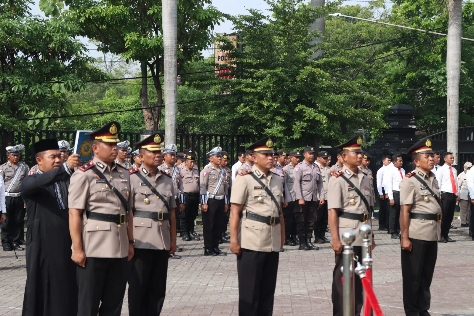 Kapolres Nganjuk Pimpin Sertijab Wakapolres, Kapolsek Gondang, Lengkong dan Sawahan