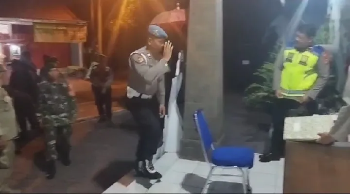 Patroli Gabungan Tiga Pilar Jaga Sitkamtibmas Wilayah Kecamatan Gianyar