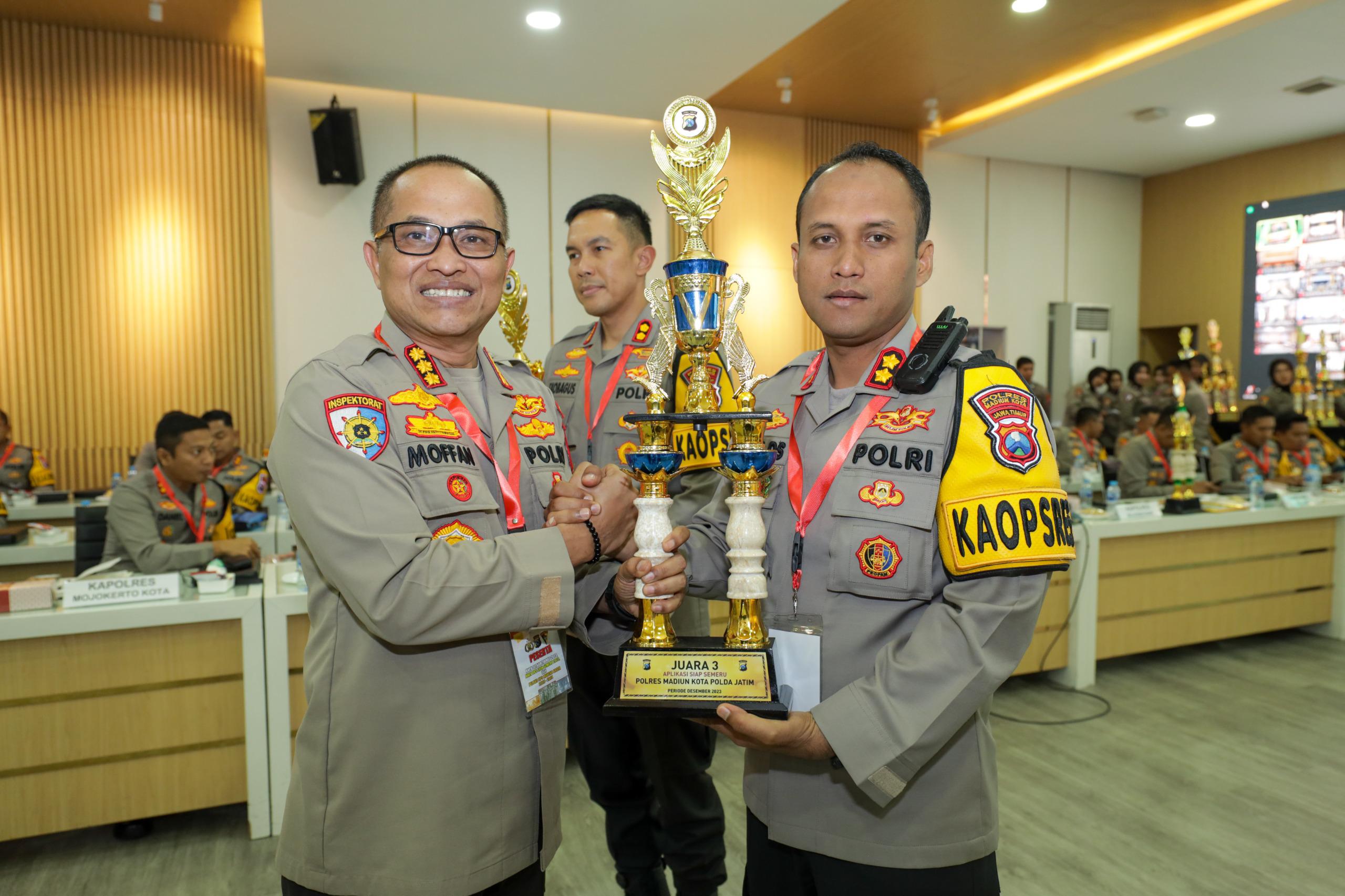 Ketiga Kalinya Polres Madiun Kota Kembali Raih Predikat Penghargaan Kinerja Satwil Terbaik