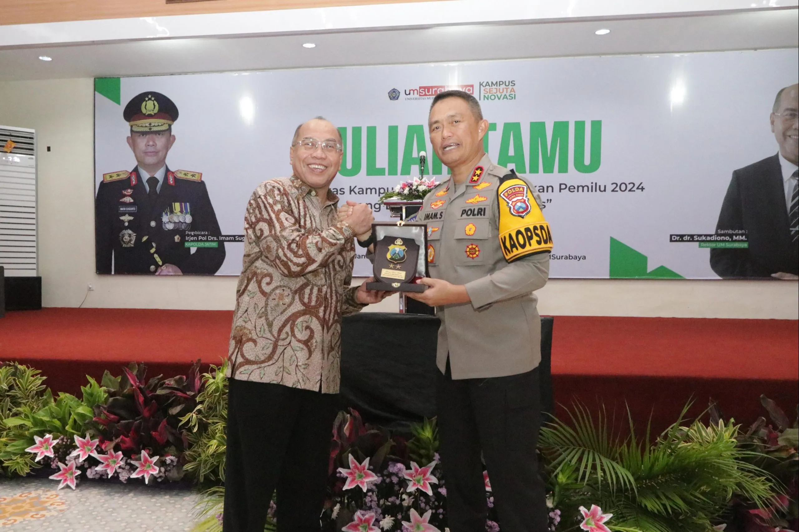 Bersama Civitas UM Surabaya, Kapolda Jatim Komitmen Wujudkan Pemilu 2024 Damai dan Kondusif