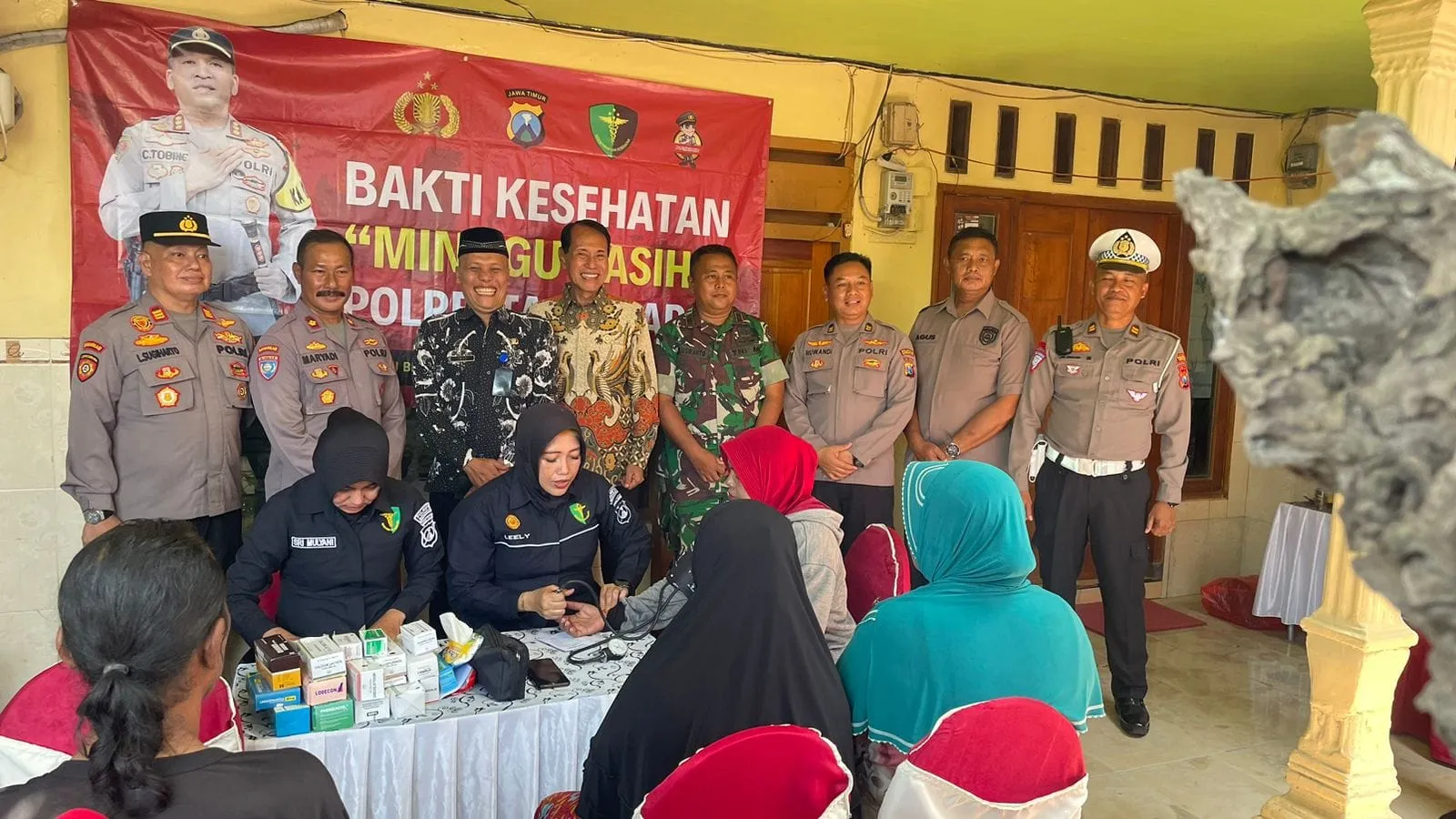 Polresta Sidoarjo Gelar Minggu Kasih di Rumah Ibadah Desa Kemuning, Kecamatan Tarik Sidoarjo