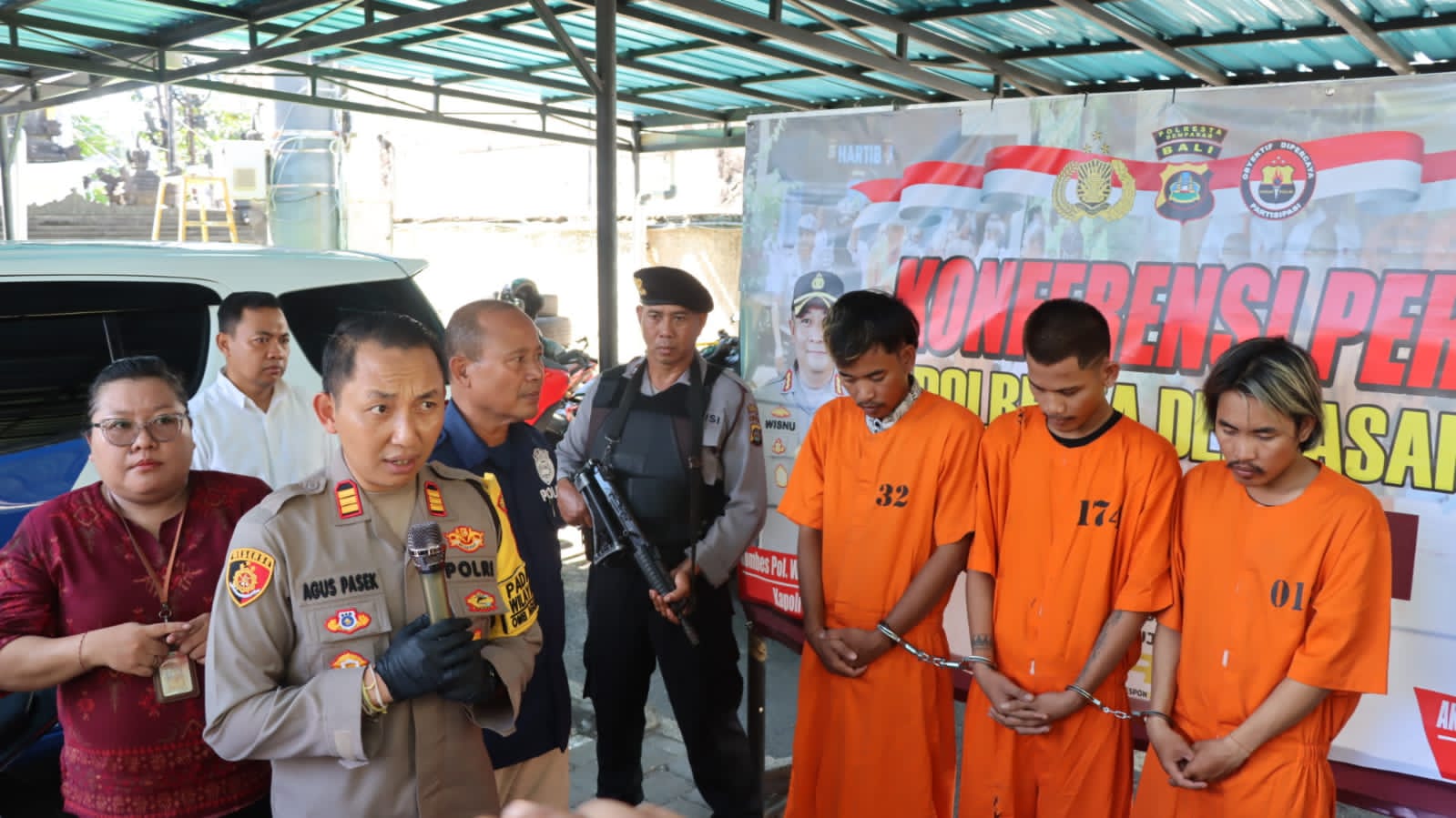 Keroyok Seorang Warga, Tiga Pria Diamankan Polsek Kuta