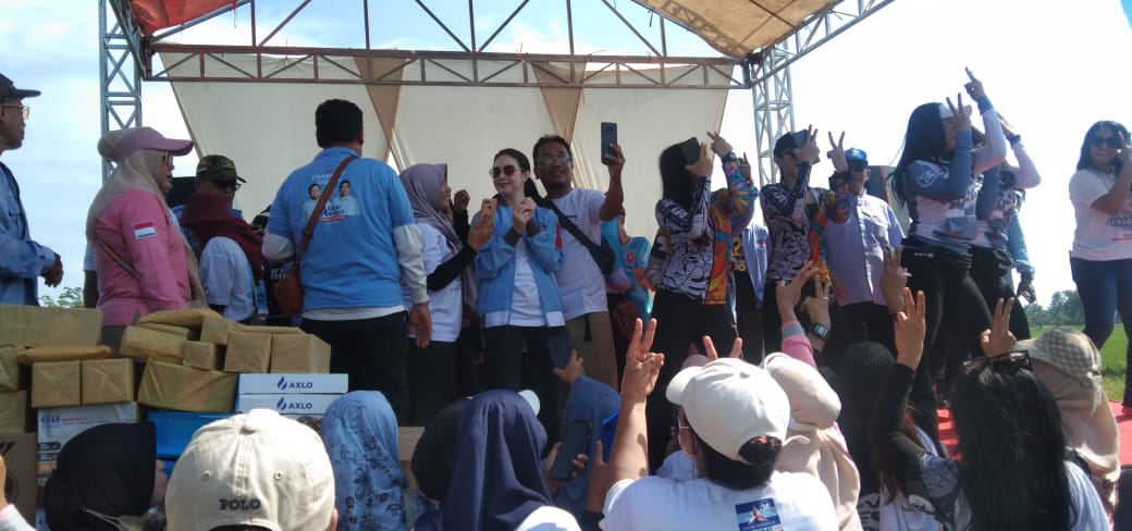 Senam Goyang Gemoy Hadir di Yussar Fissing Sekaligus Deklarasi Dukungan Partai Pendukung Prabowo-Gibran