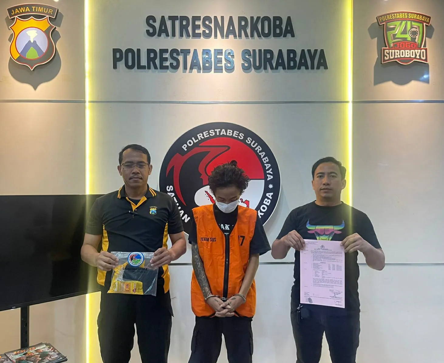 Satresnarkoba Polrestabes Surabaya Berhasil Tangkap Pelaku Penyalahgunaan Narkotika