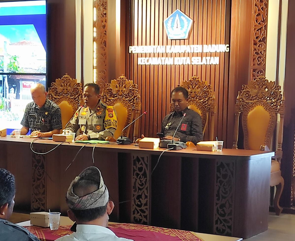 Kapolsek Adakan Rakor Forkopimcam Kuta Selatan Bahas Nyepi dan Ramadhan