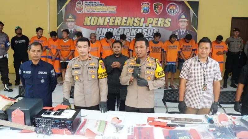 Kejahatan 3C (Curas, Curat, Curanmor) Berhasil Diungkap Polresta Sidoarjo Selama Bulan Januari 2024