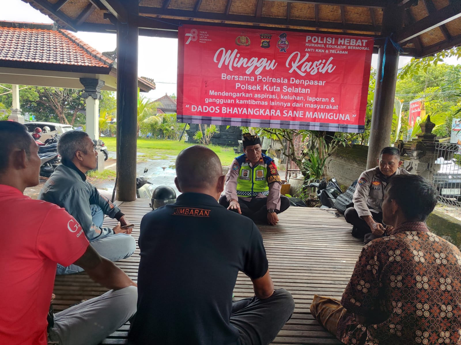 Sosialisasikan Masa Tenang Pemilu 2024, Polsek Kusel Gelar Minggu Kasih