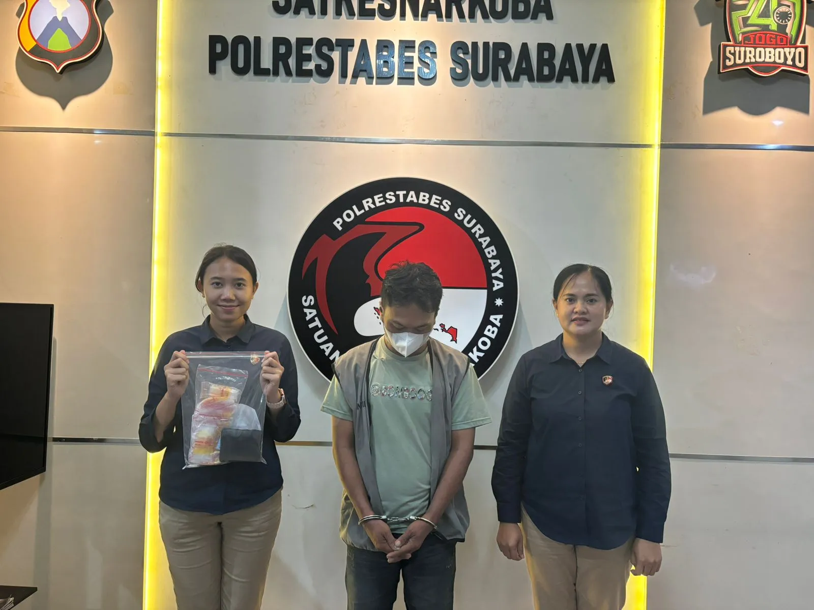 Satresnarkoba Polrestabes Surabaya Berhasil Ringkus Pelaku Penyalahgunaan Narkotika