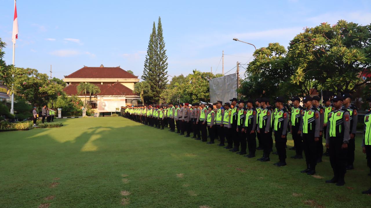 Antisipasi Gangguan Tahapan Pemungutan Suara Polresta Denpasar Siagakan Personil