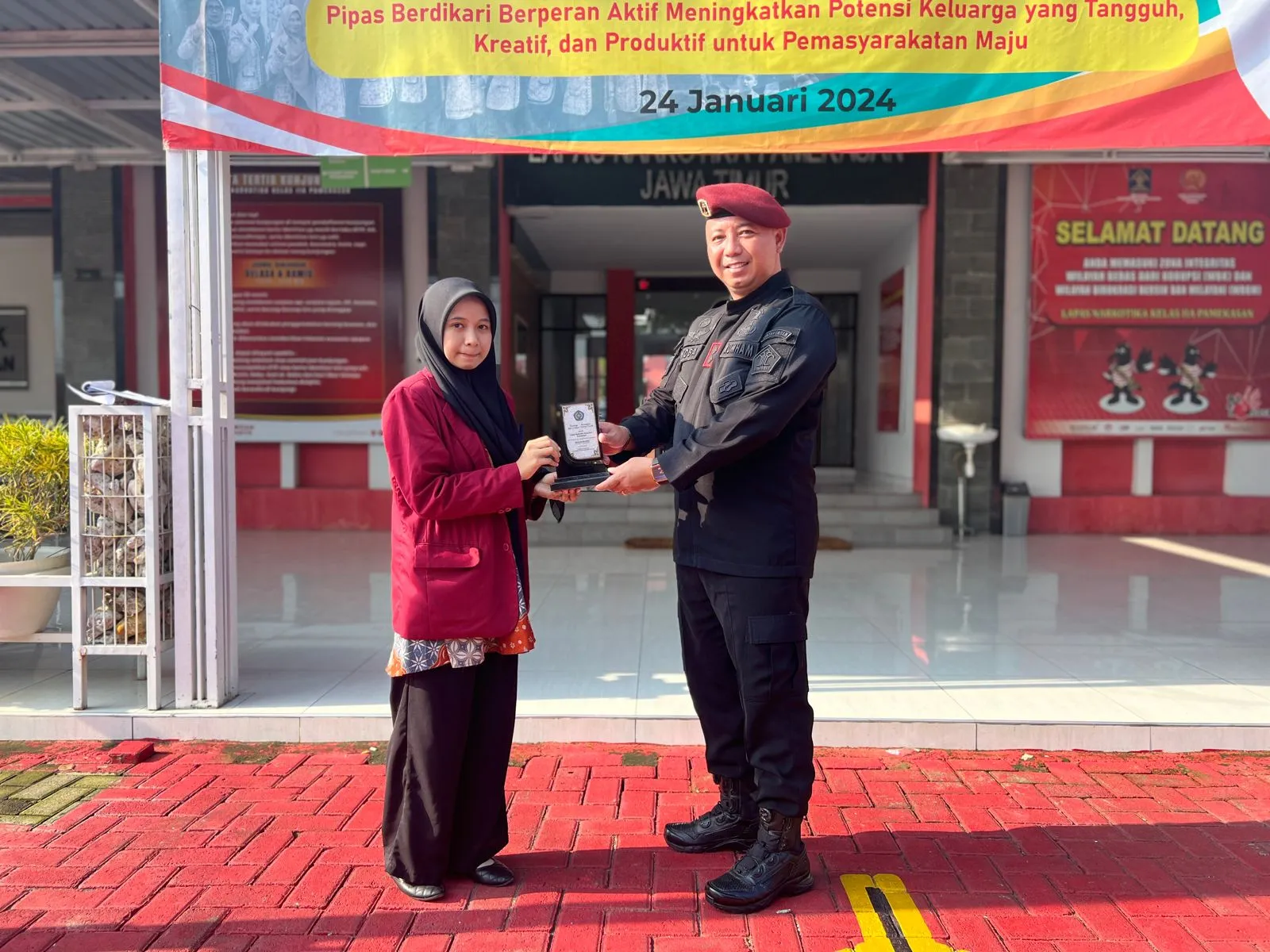 Lapas Narkotika Kelas IIA Pamekasan Kanwil Kemenkumham Jatim Menggelar Pelepasan Mahasiswa Magang Mandiri