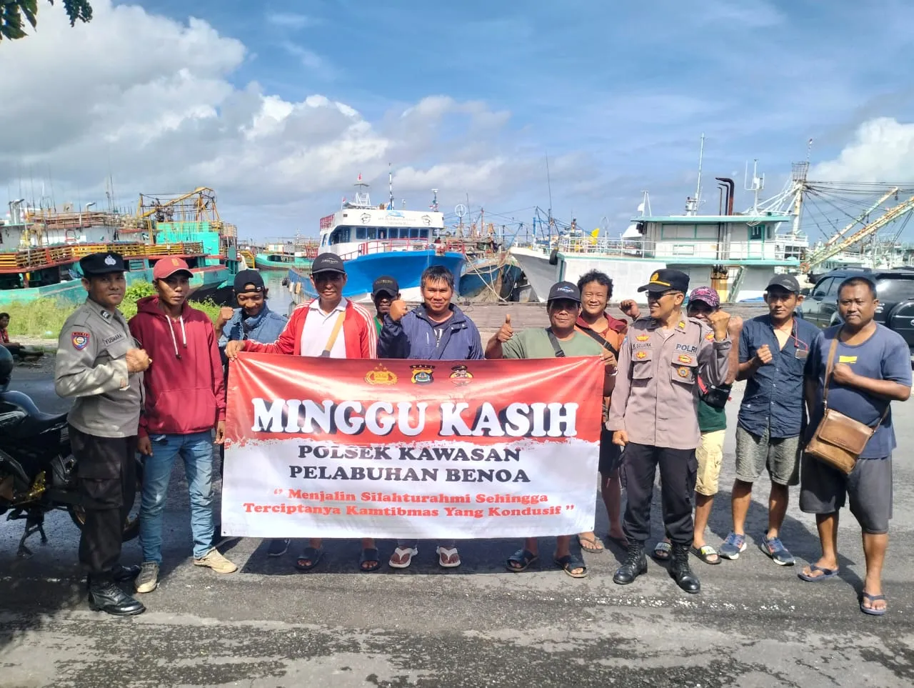 Minggu Kasih Polsek Benoa Bersama Komunitas ABK Perikanan