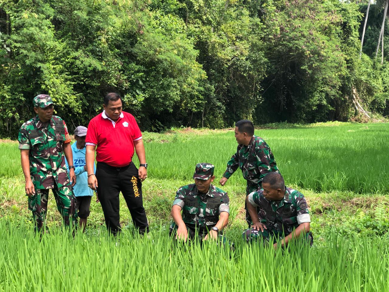Dandim Gianyar Kunjungi Lahan Ketahanan Pangan Subak Labak Kissidan Eco Hill