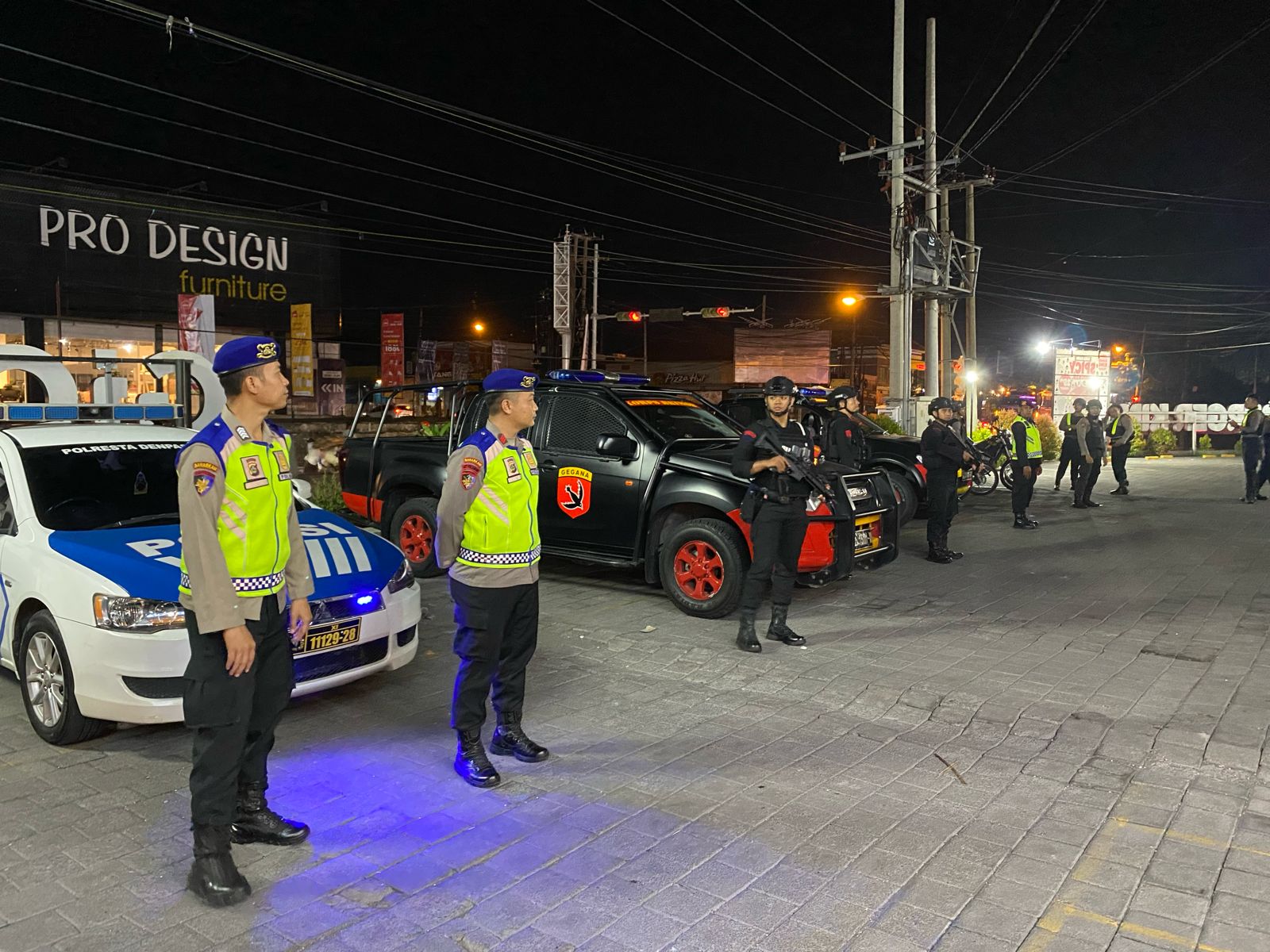 Persempit Ruang Gerak Pelaku Kejahatan, Polda Bali Laksanakan Patroli Malam