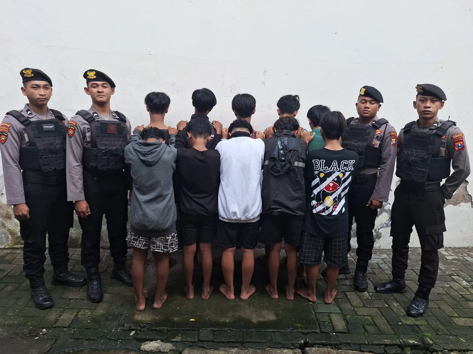 Polres Pelabuhan Tanjung Perak Amankan Puluhan Anggota Gangster All Star, Diduga Hendak Tawuran