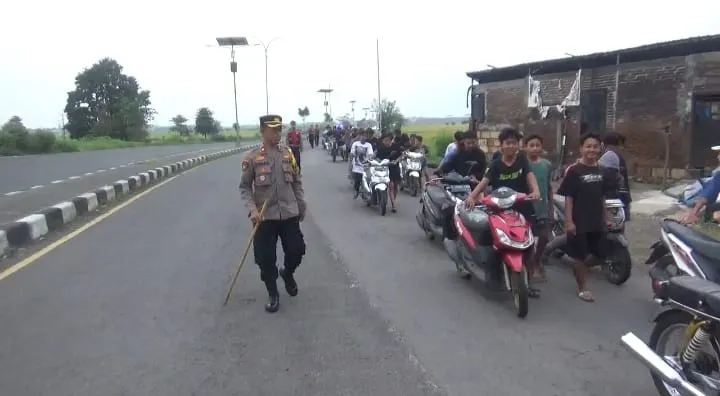 Harkamtibmas di Bulan Ramadhan Polisi Amankan Puluhan Motor Balap Liar di Jombang
