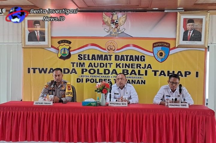 Kapolres Tabanan Sambut Tim Audit Kinerja Itwasda Polda Bali 