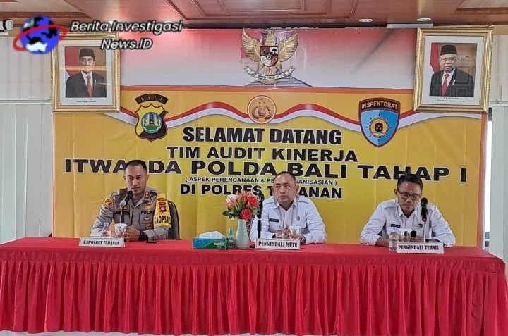 Kapolres Tabanan Sambut Tim Audit Kinerja Itwasda Polda Bali 
