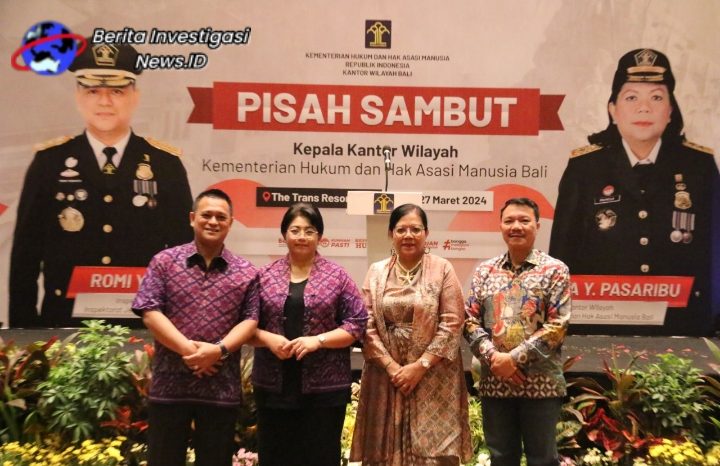 Gelar Pisah Sambut Tampuk Pimpinan Kakanwil Kemenkumham Bali