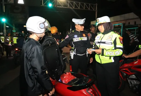 Polisi Amankan Puluhan Ranmor Tidak Sesuai Spektek di Kota Kediri Diduga Balap Liar