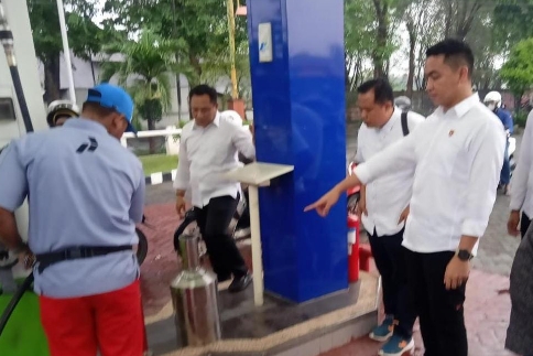 Tim Gabungan Polres Mojokerto Sidak SPBU Antisipasi Kecurangan Pengisian BBM
