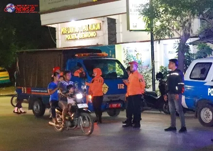Cegah Tawuran, Polres Pelabuhan Tanjung Perak Gelar Patroli Skala Besar Gabungan TNI -Polri