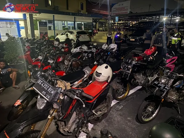 Polres Blitar Kota Jaring 44 Motor Berknalpot Tidak Sesuai Spektek